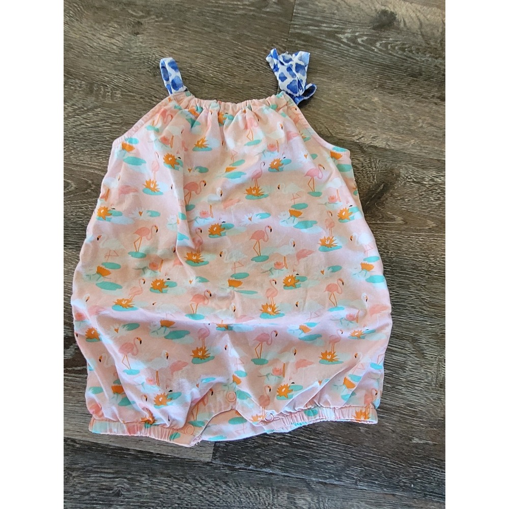 Matilda Jane Baby Girl Flamingo Ruffle Bubble‎ Pink Teal Sleeveless 18-24 M #9
